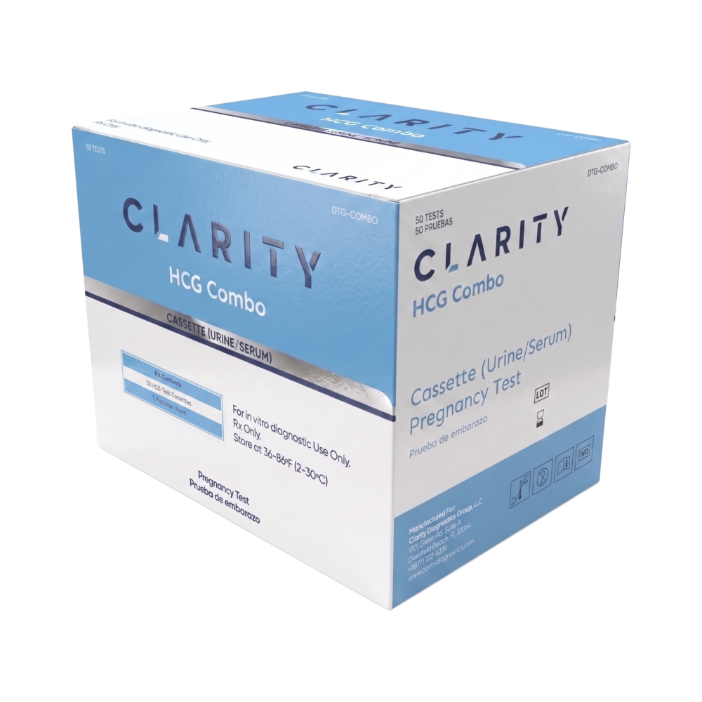 Clarity-DTG-COMBO HCG Combo Test Cassette, CLIA Waived (50/bx)