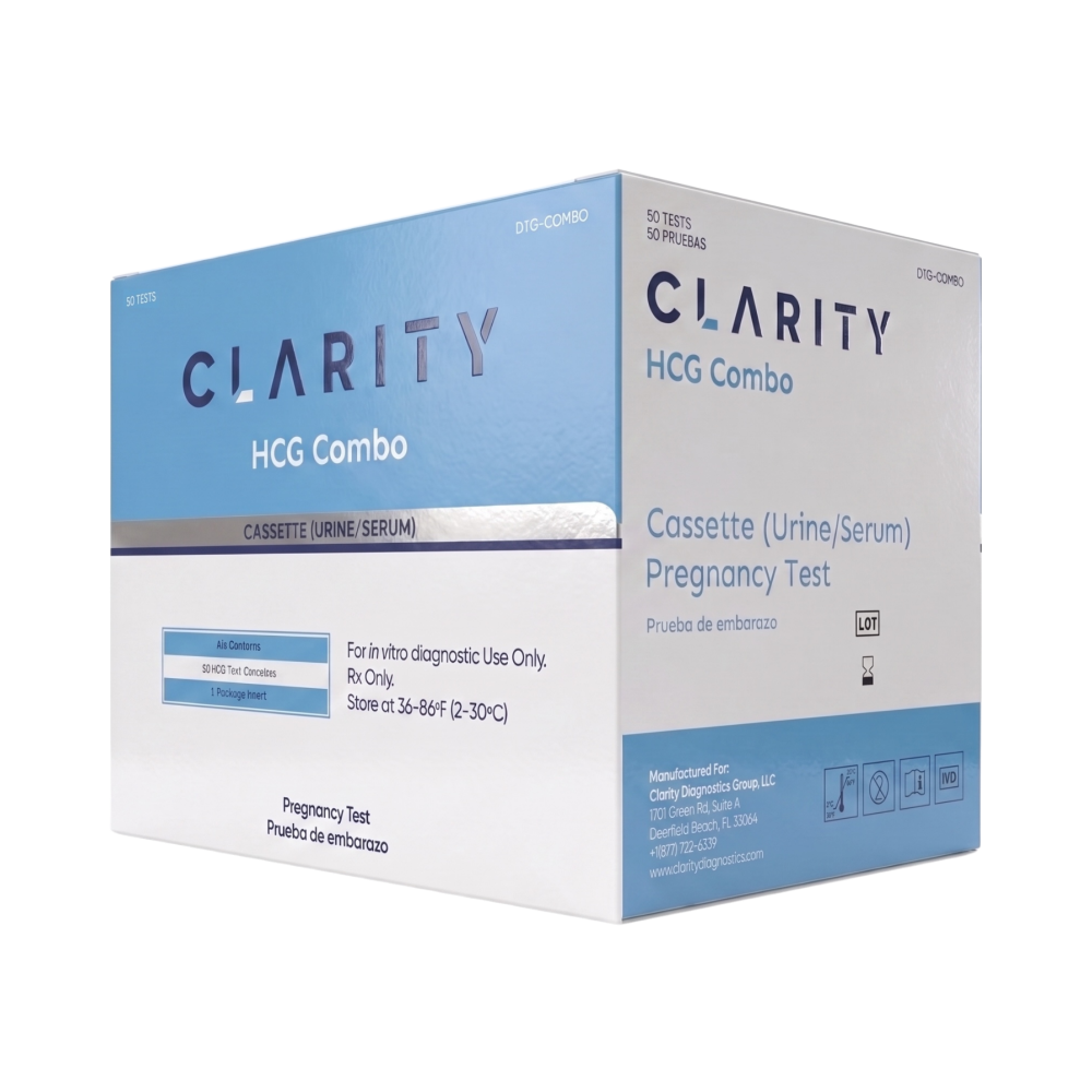 Clarity-DTG-COMBO HCG Combo Test Cassette, CLIA Waived (50/bx)