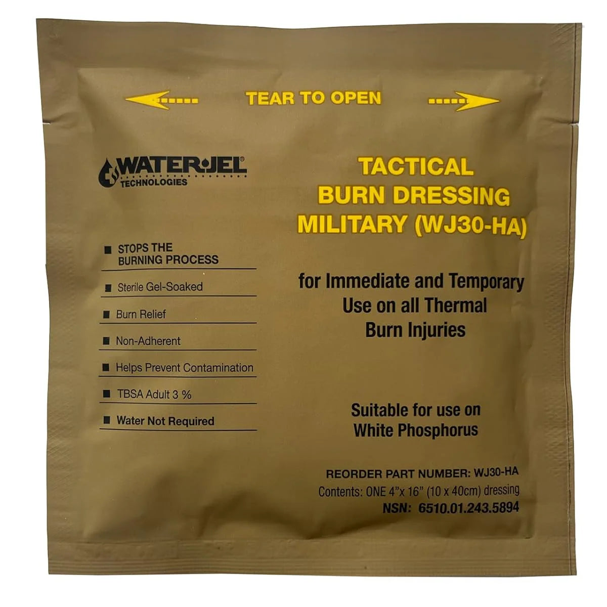 Safeguard Medical Military Burn Dressing, HA
