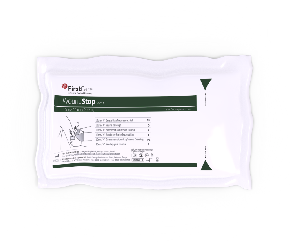 Safeguard Medical-WS-05 WoundStop Care 1 Bandage - no Pressure bar (4") (10cm x 18cm non-adherent pad) (150/CS)