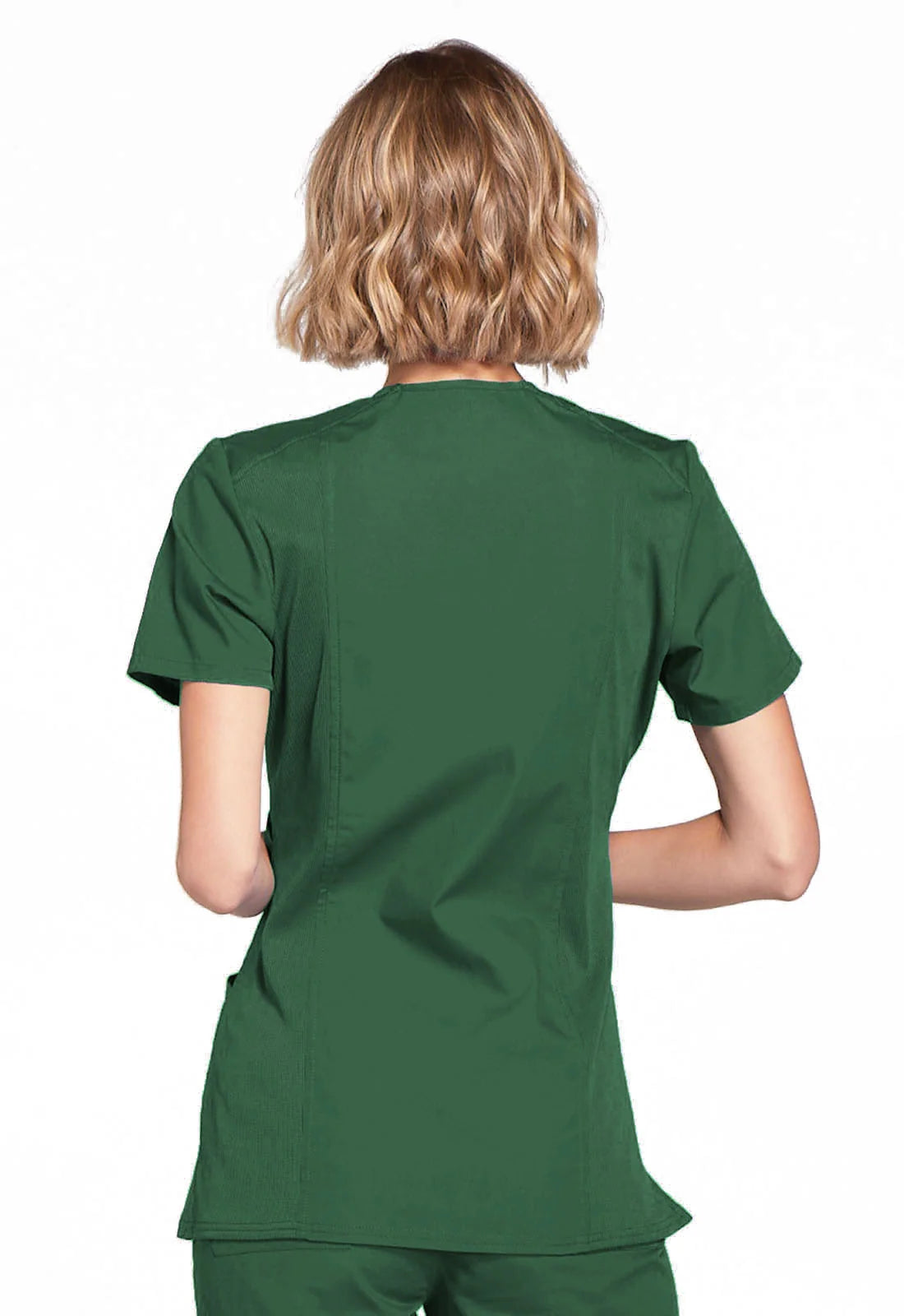 Cherokee Medical WW Originals Women's Mock Wrap Knit Panel Solid Scrub Top