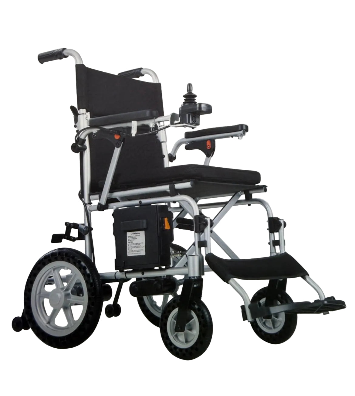 A2Z Mobility-A2ZXWE2410-B Electric Powered Wheelchair Attendant-Assisted Handle - 220 lbs Capacity