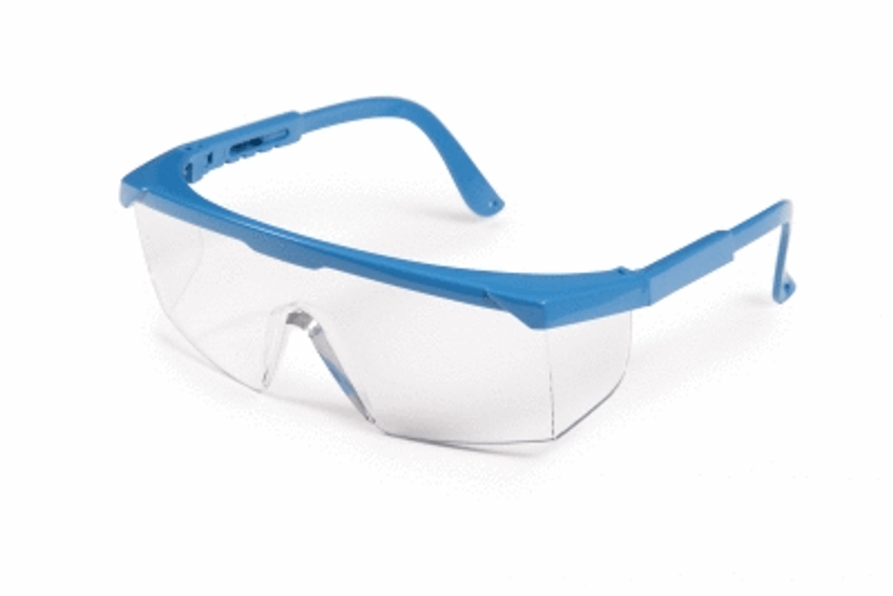 Gafas de seguridad con protección lateral y marco azul Graham Field-9677BL