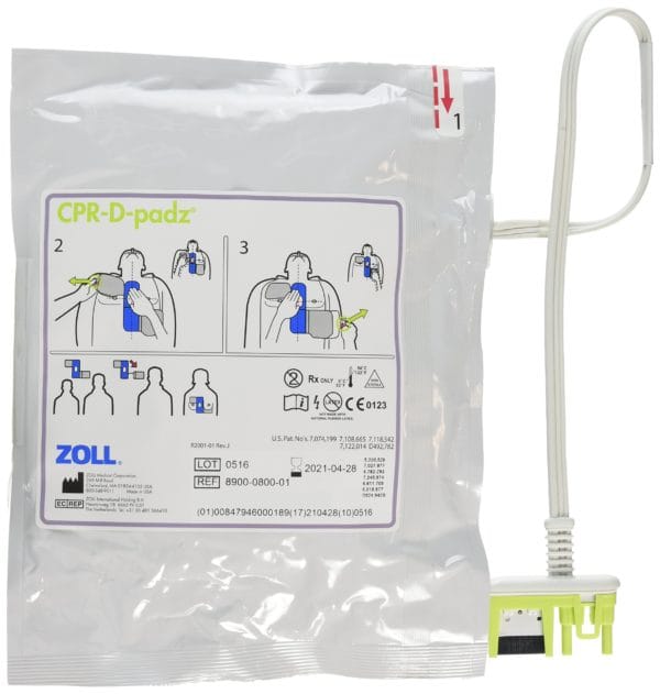 ZOLL-8900-0810-01 CPR-D Padz one piece defibrillation and CPR System with compression, depth and rate sensors.