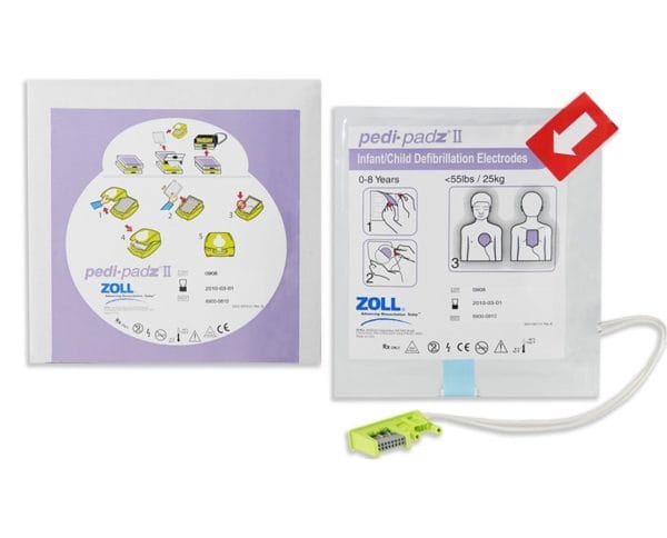 ZOLL-8900-0810-01 Pedi•padz II Pediatric Multi-Function Electrodes - Designed for use with the ZOLL AED Plus® defibrillator.