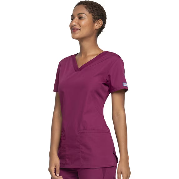 Cherokee Medical WW Originals Women's Knit V-Neck Solid Scrub Top
