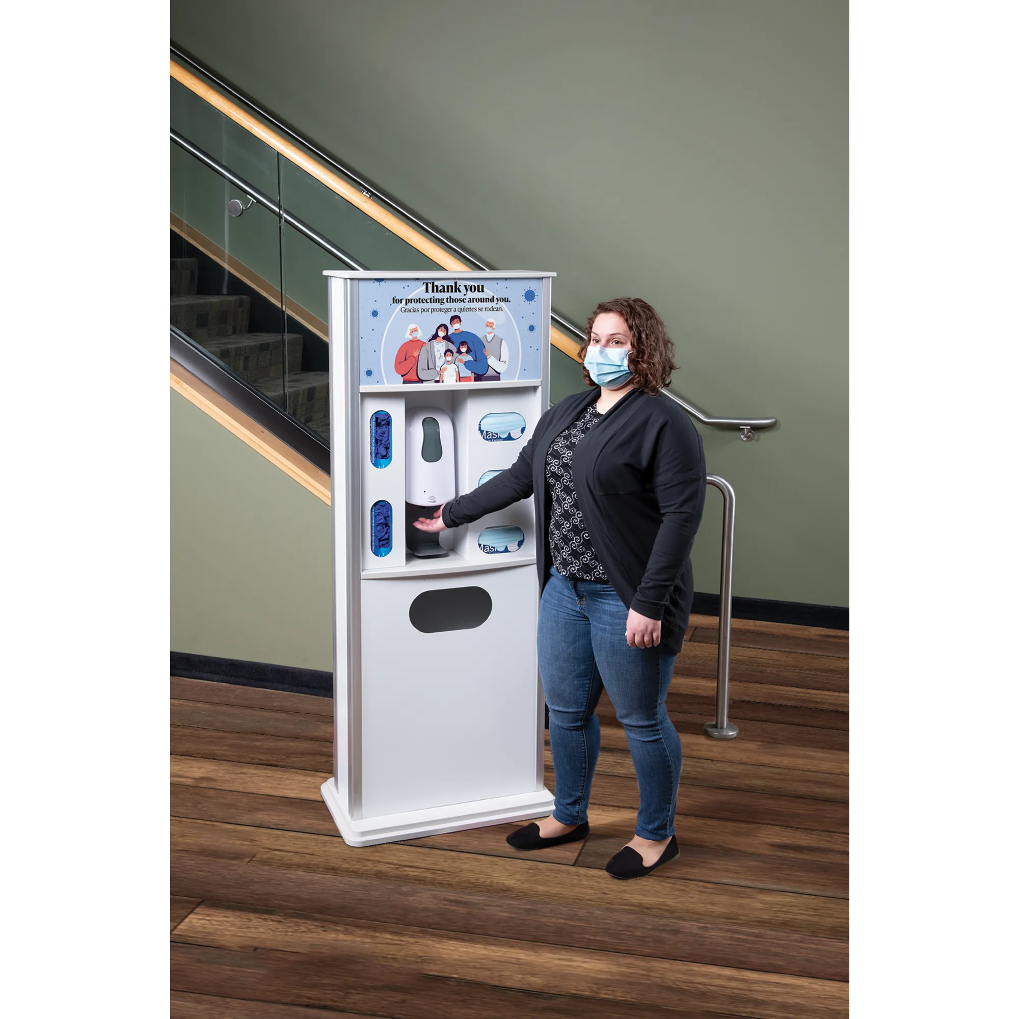 Bowman Dispensers/Marketlab-107127 Health and Hygiene Kiosk • 26"W x 16"D x 63.25"H