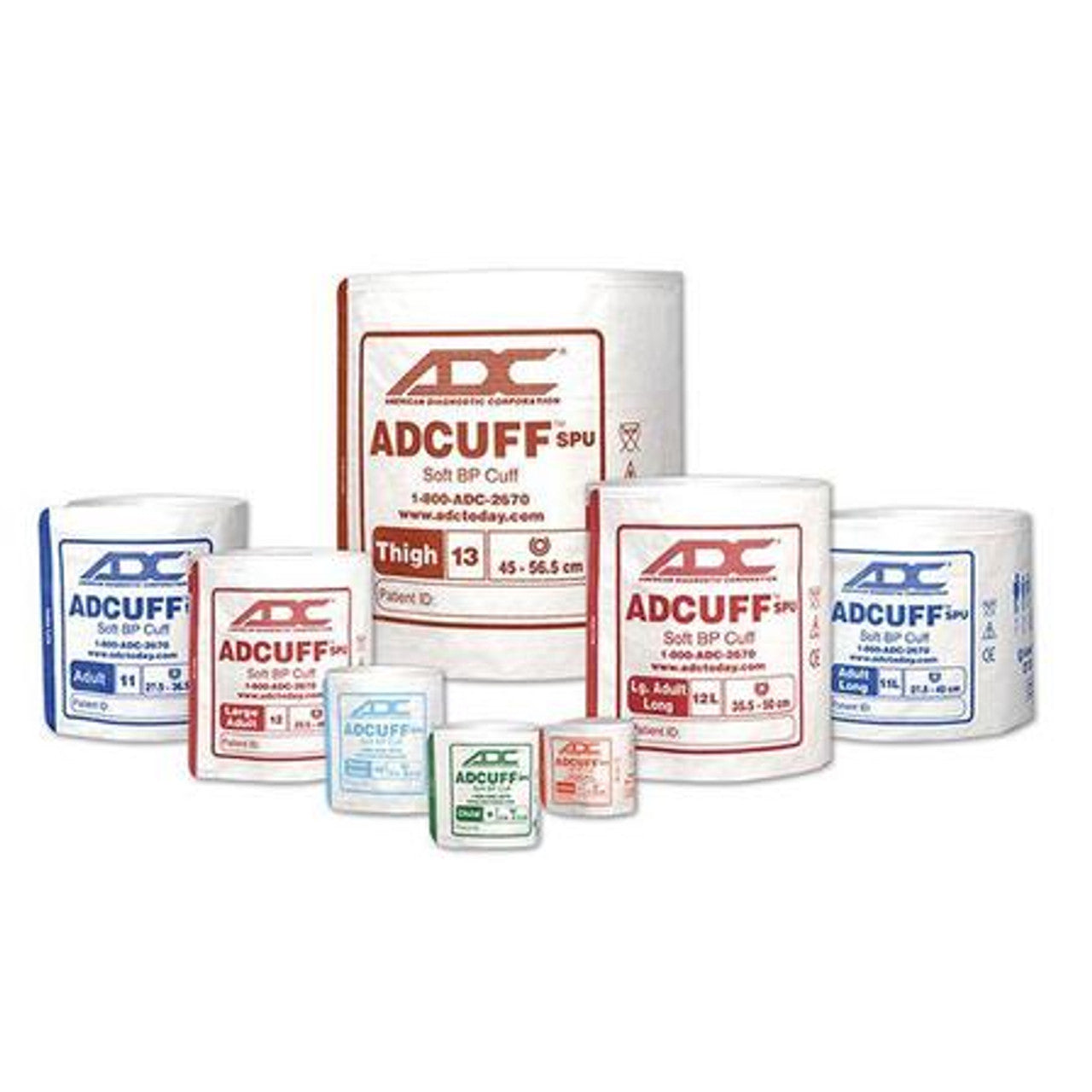 ADC Adcuff SPU Cuff and Bladder with Two Tubes and Screw Connector (20/Pkg)