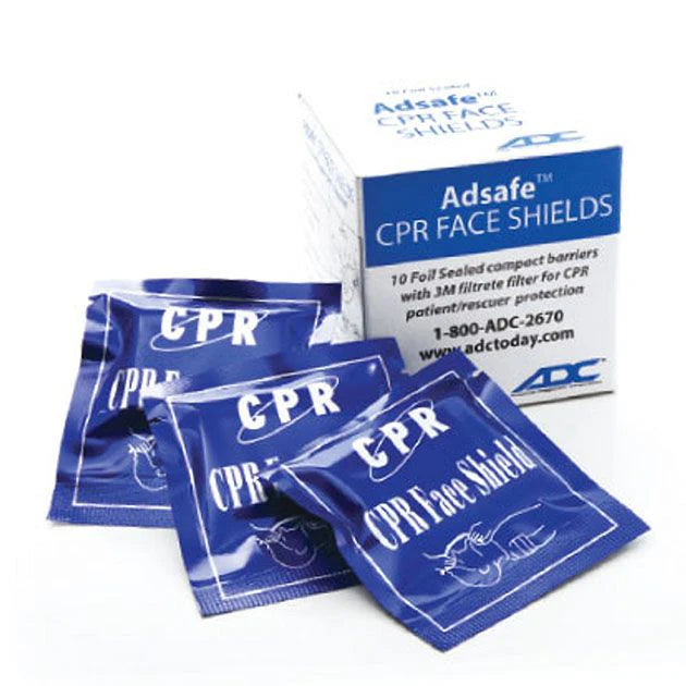 ADC-4055 10 Adsafe CPR Face Shield Foil Pack (10 per pack)