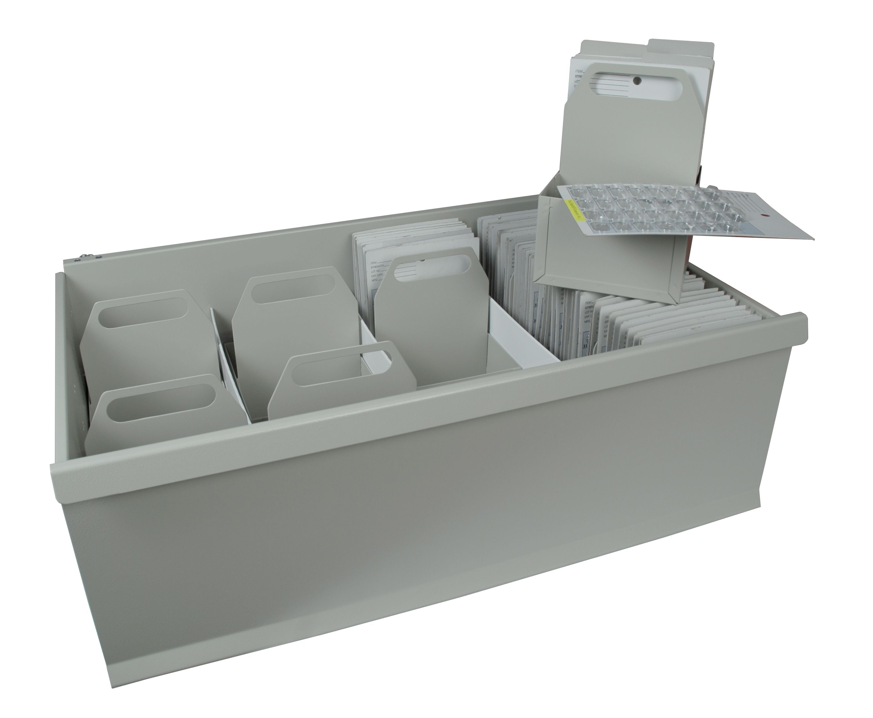 Harloff-AL2380 Dual Compartment Punch Card Tray. Holds Punch Cards and Liquids (1 EA)