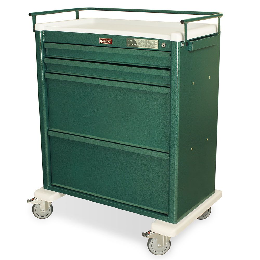 Harloff Aluminum Universal Line Medication Cart