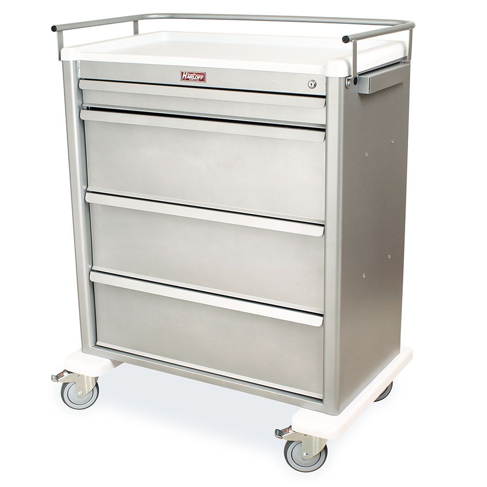 Harloff Aluminum Universal Line Medication Cart
