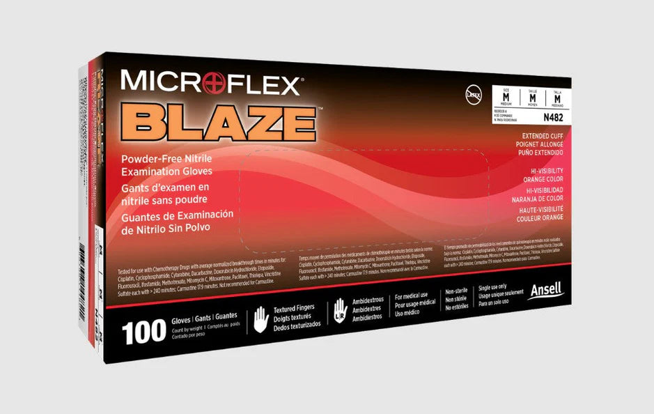Ansell Microflex Blaze® Powder Free Exam Gloves