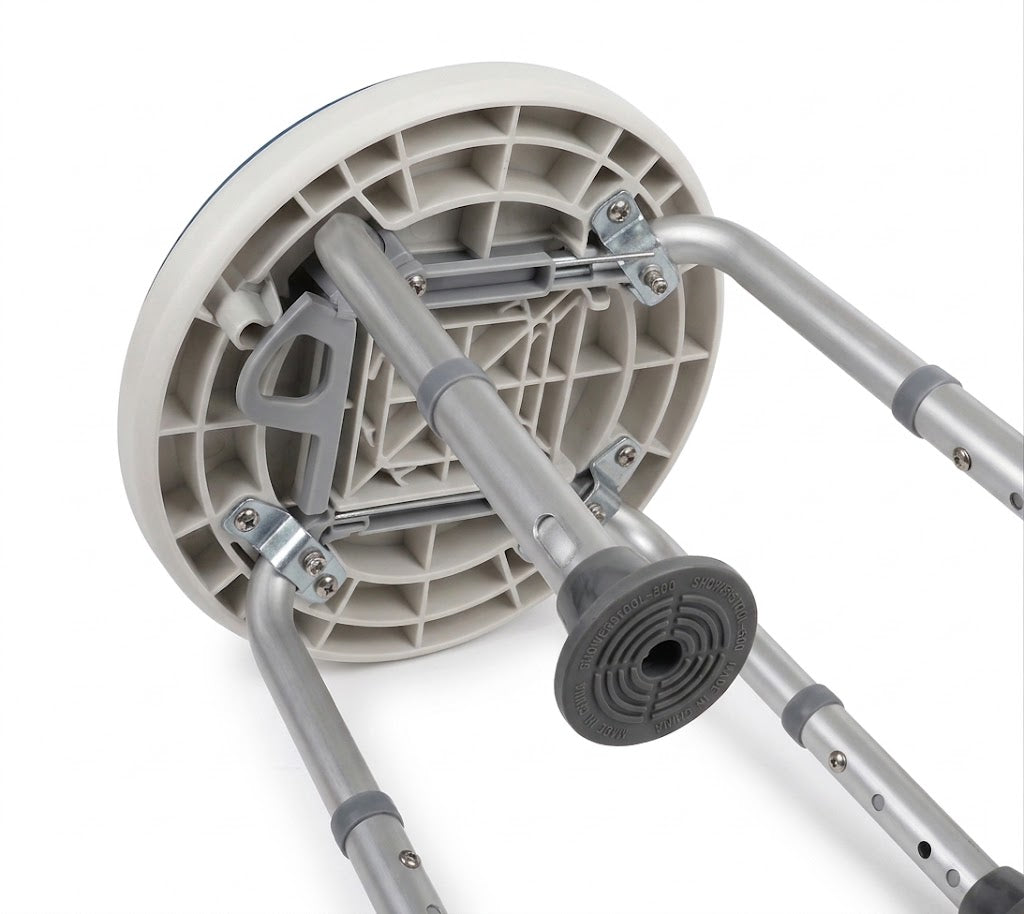 A2Z Mobility-A2Z-SS701BLU Height-Adjustable Rotating Shower Stool / Bath Stool with Swivel Seat (1 EA)