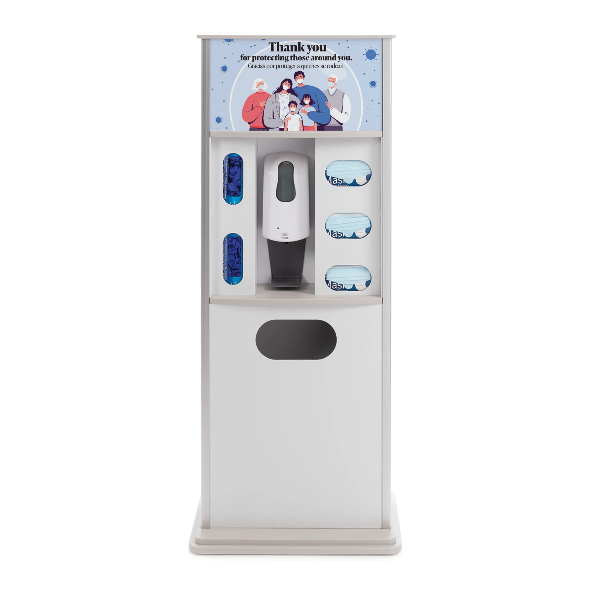 Bowman Dispensers/Marketlab-107127 Health and Hygiene Kiosk • 26"W x 16"D x 63.25"H