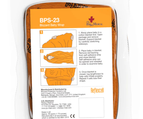 Safeguard Medical-BPS-23-O Blizzard Baby Wrap (25/box)