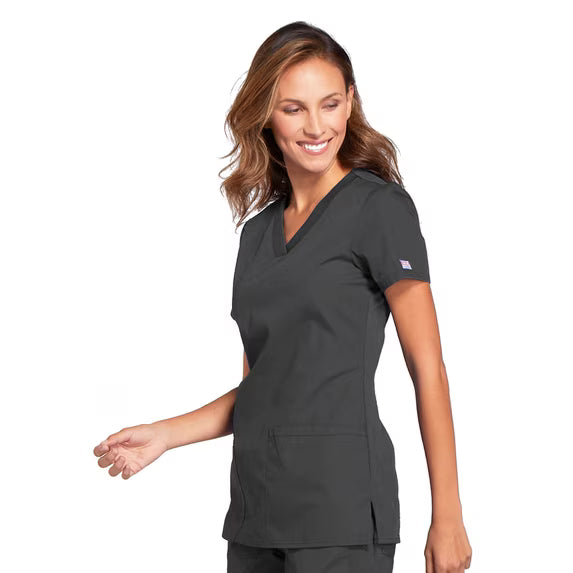 Cherokee Medical WW Originals Women's Knit V-Neck Solid Scrub Top