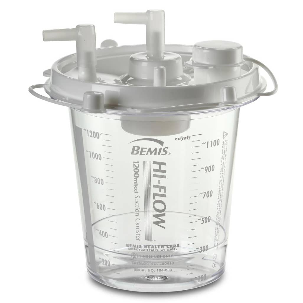 Bemis 1200cc Hi-Flow Suction Canister