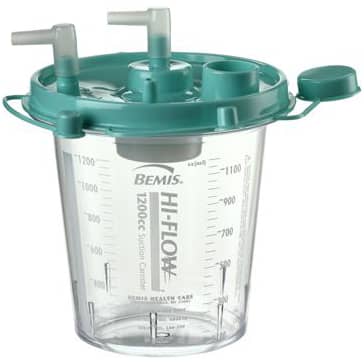 Bemis 1200cc Hi-Flow Suction Canister