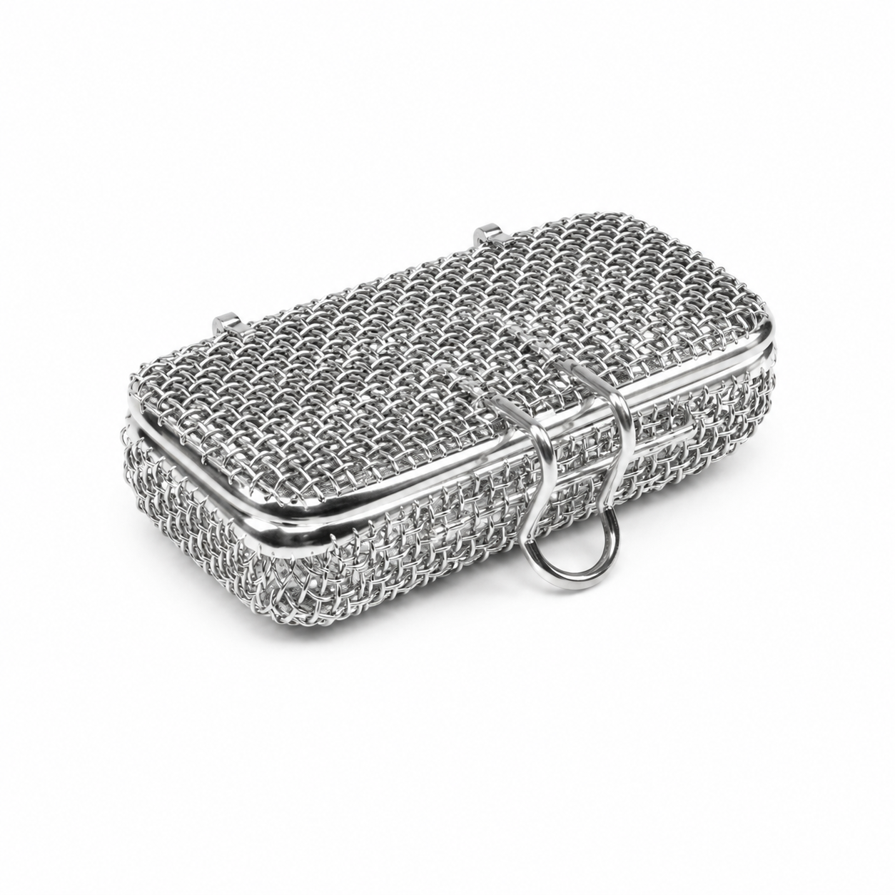 Sharn/Marketlab Wire Instrument Basket with Hinged Lid