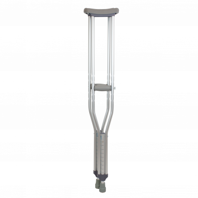 Dynarex-10102 Aluminum Crutches - Adult, Silver (5'2" - 5'10"), 1/Box