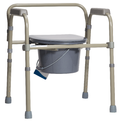Dynarex-RPBC-05LD 10370 10372 Folding Commode Seat and Lid, Blue, 1