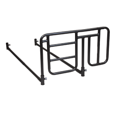 Dynarex-10466 Homecare Half-Length Bed Rail - Cross Bar Mount Black (1 Pair/cs)