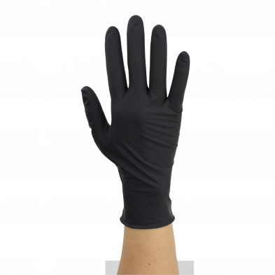 Dynarex Black Arrow Latex Exam Gloves, Powder-Free