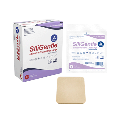 Dynarex SiliGentle - Non-Adhesive and Silicon Bordered Foam Dressing