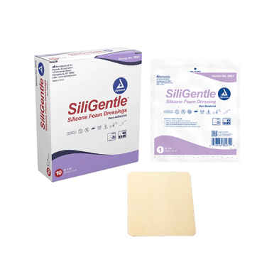 Dynarex SiliGentle - Non-Adhesive and Silicon Bordered Foam Dressing