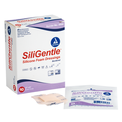 Dynarex SiliGentle - Non-Adhesive and Silicon Bordered Foam Dressing