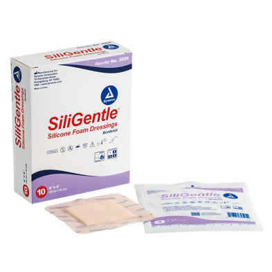 Dynarex SiliGentle - Non-Adhesive and Silicon Bordered Foam Dressing
