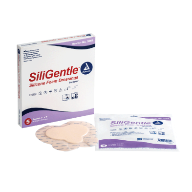 Dynarex SiliGentle - Non-Adhesive and Silicon Bordered Foam Dressing