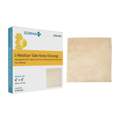 Dynarex-3071 L-Mesitran Tulle 4” x 4” (10/bx 10bxs/cs)