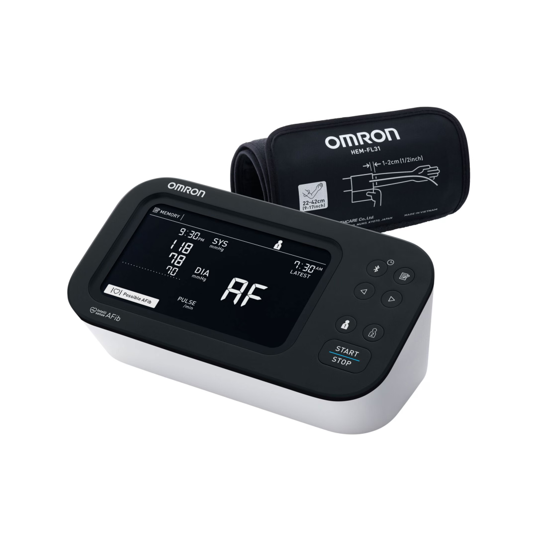 Omron Healthcare-BP7465 10 Series Upper Arm Blood Pressure Monitor and Arm Cuff with AFib Detection for Home Use, 10/Cs