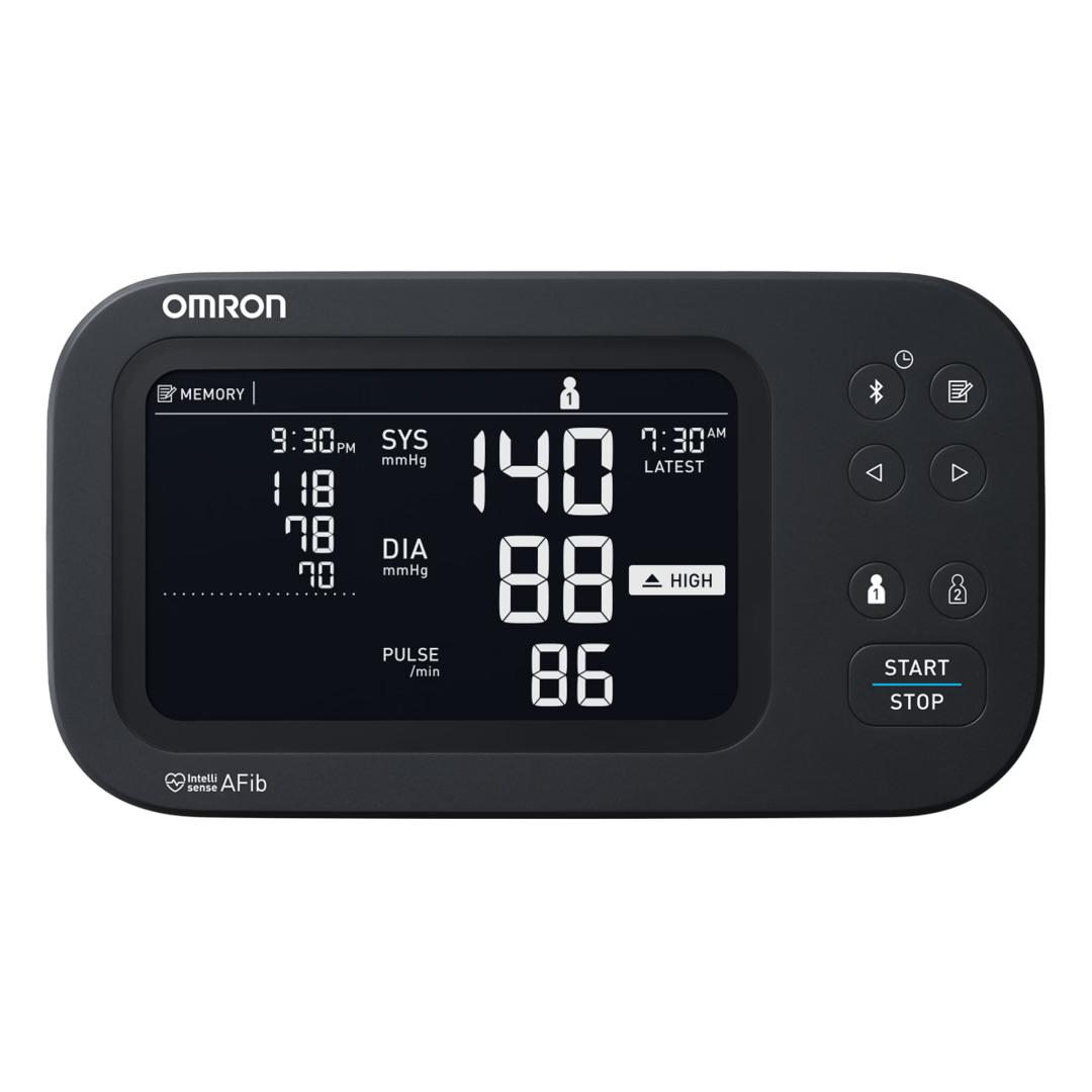 Omron Healthcare-BP7465 10 Series Upper Arm Blood Pressure Monitor and Arm Cuff with AFib Detection for Home Use, 10/Cs