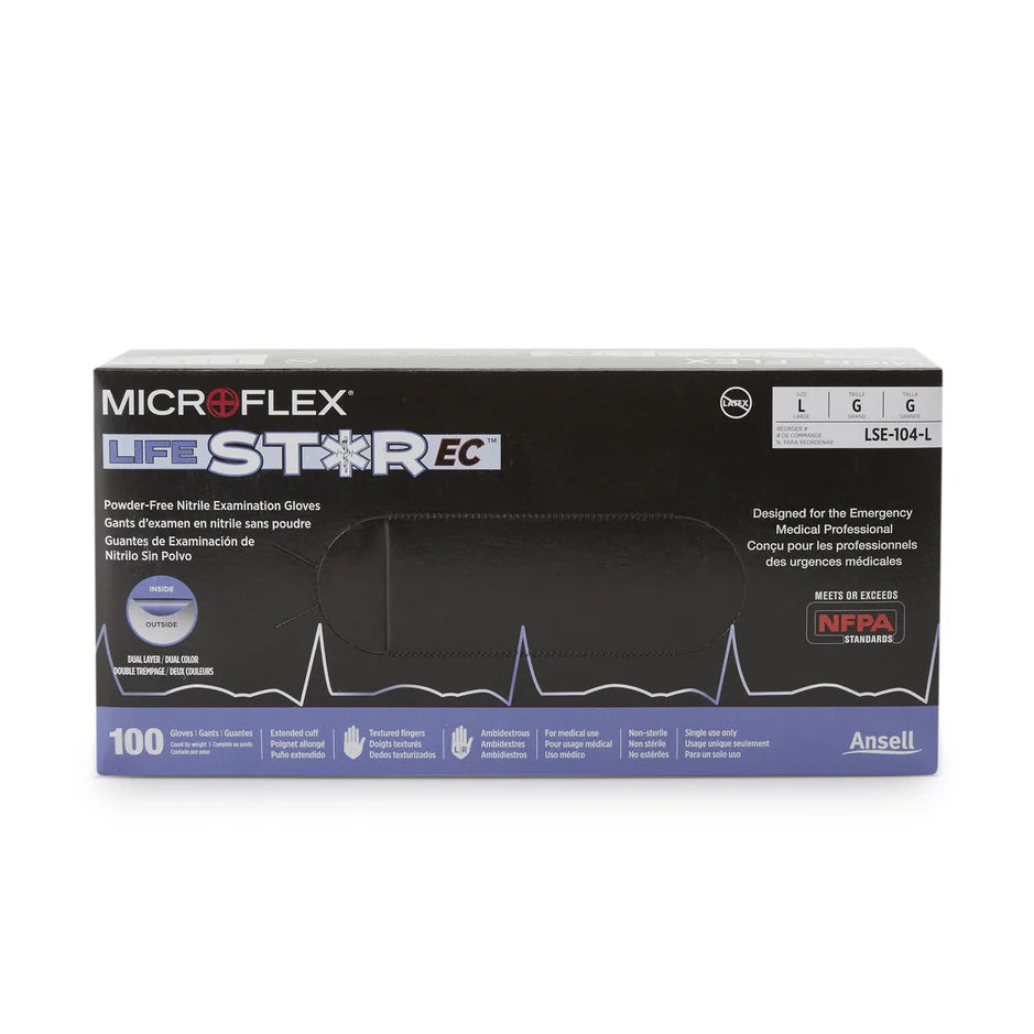 Ansell Microflex Lifestar™ EC Powder-Free Nitrile Exam Gloves