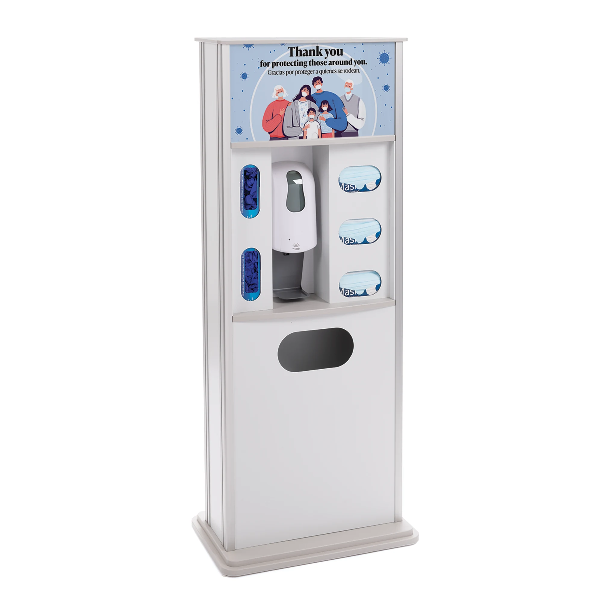 Bowman Dispensers/Marketlab-107127 Health and Hygiene Kiosk • 26"W x 16"D x 63.25"H