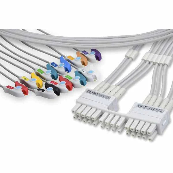 Welch Allyn 9293-047-60 Cable and Sensors WAM/AM12 10 Wire Replacement Lead Set, AHA Medi-Clip (For Stress) (Each)