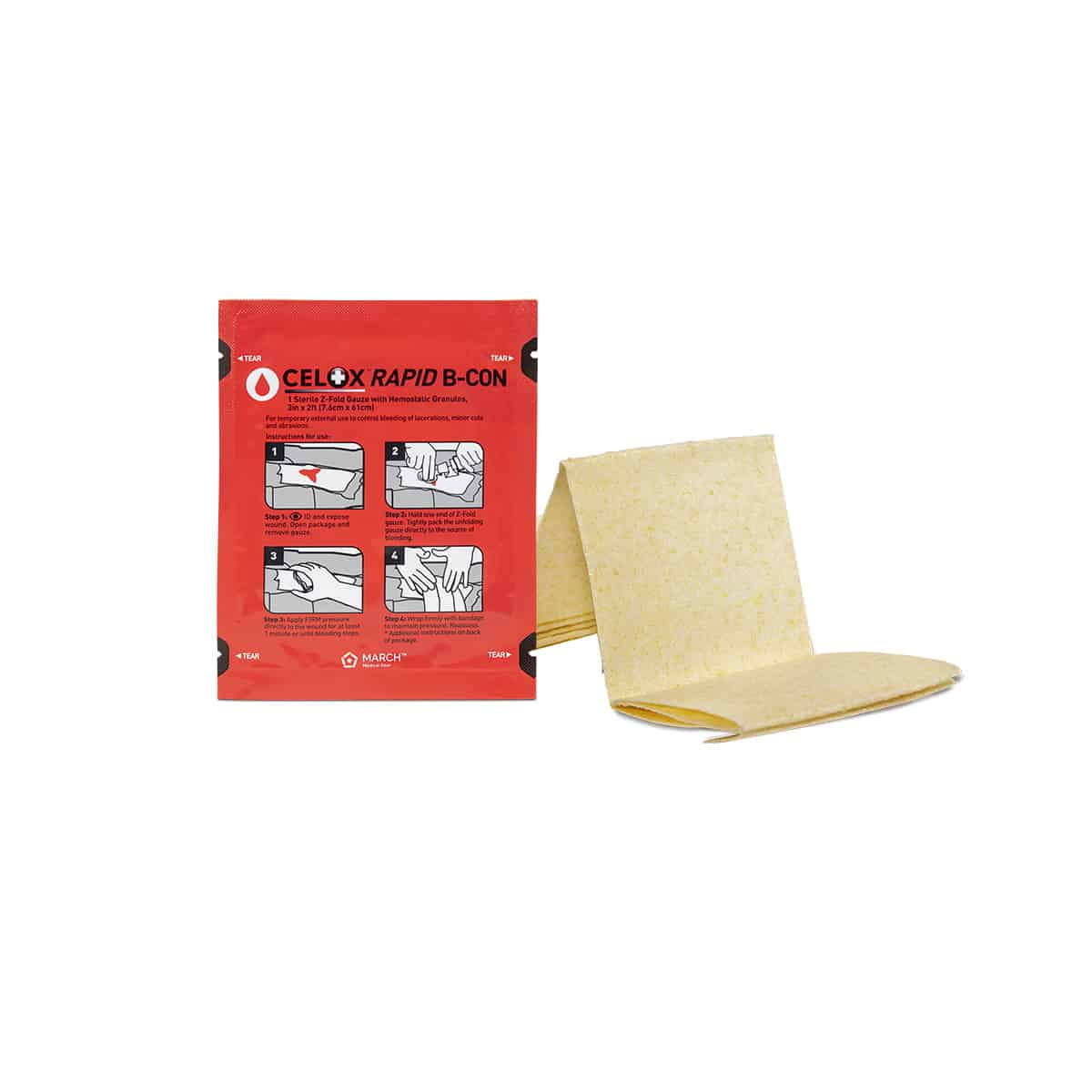 Safeguard Medical-30-212 Celox Rapid B-CON - 3" x 2'