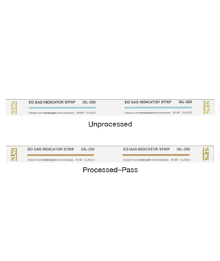 Crosstex-GIL-250 –EO Gas Indicator Strips - Type 4 / 203 mm x 16 mm (8" x 0.625"), 250/box