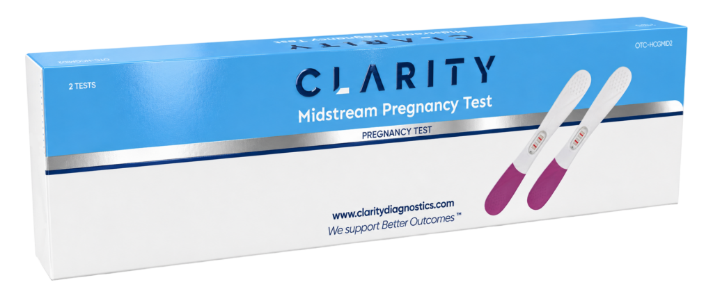 Clarity-OTC-HCGMID2 HCG Midstream Test, OTC Approved for Home Use (2/bx)