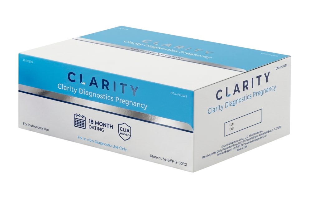Clarity-DTG-PLUS25 HCG Test Cassettes, CLIA Waived (25/bx)