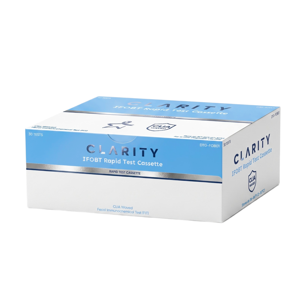 Clarity-DTG-FOB01 Fecal Occult Blood Test Kit, CLIA Waived, 30 Tests (30/bx)