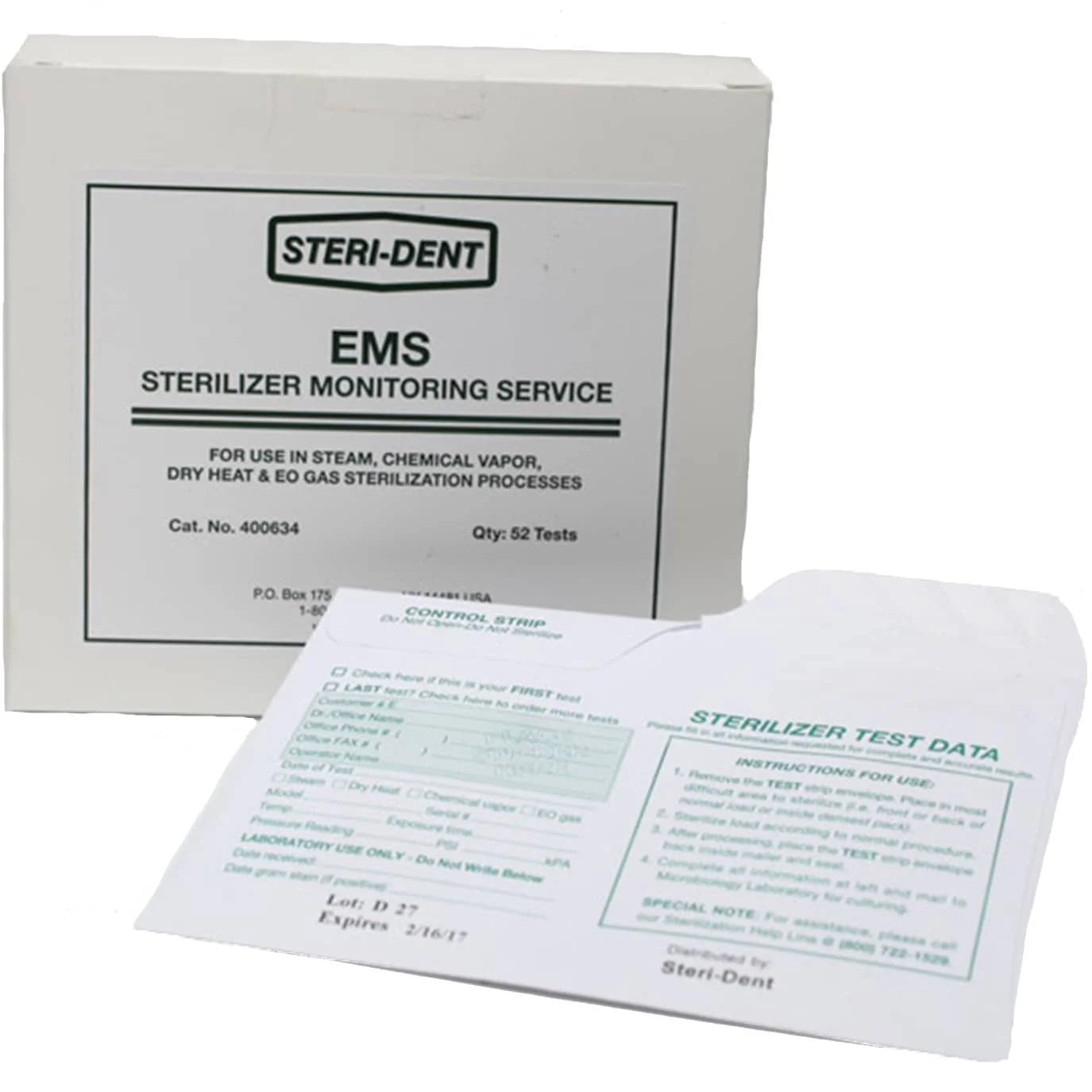 CPAC SteriDent Spore Test Monitoring Service Dry Heat or Steam