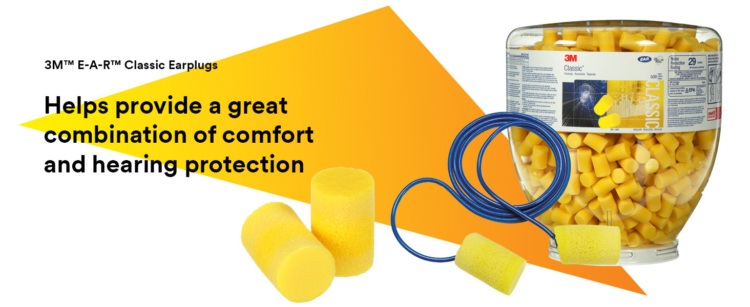 3M E-A-R Classic Earplugs 310-1001, Uncorded, Pillow Pack, 2000 Pair/Case