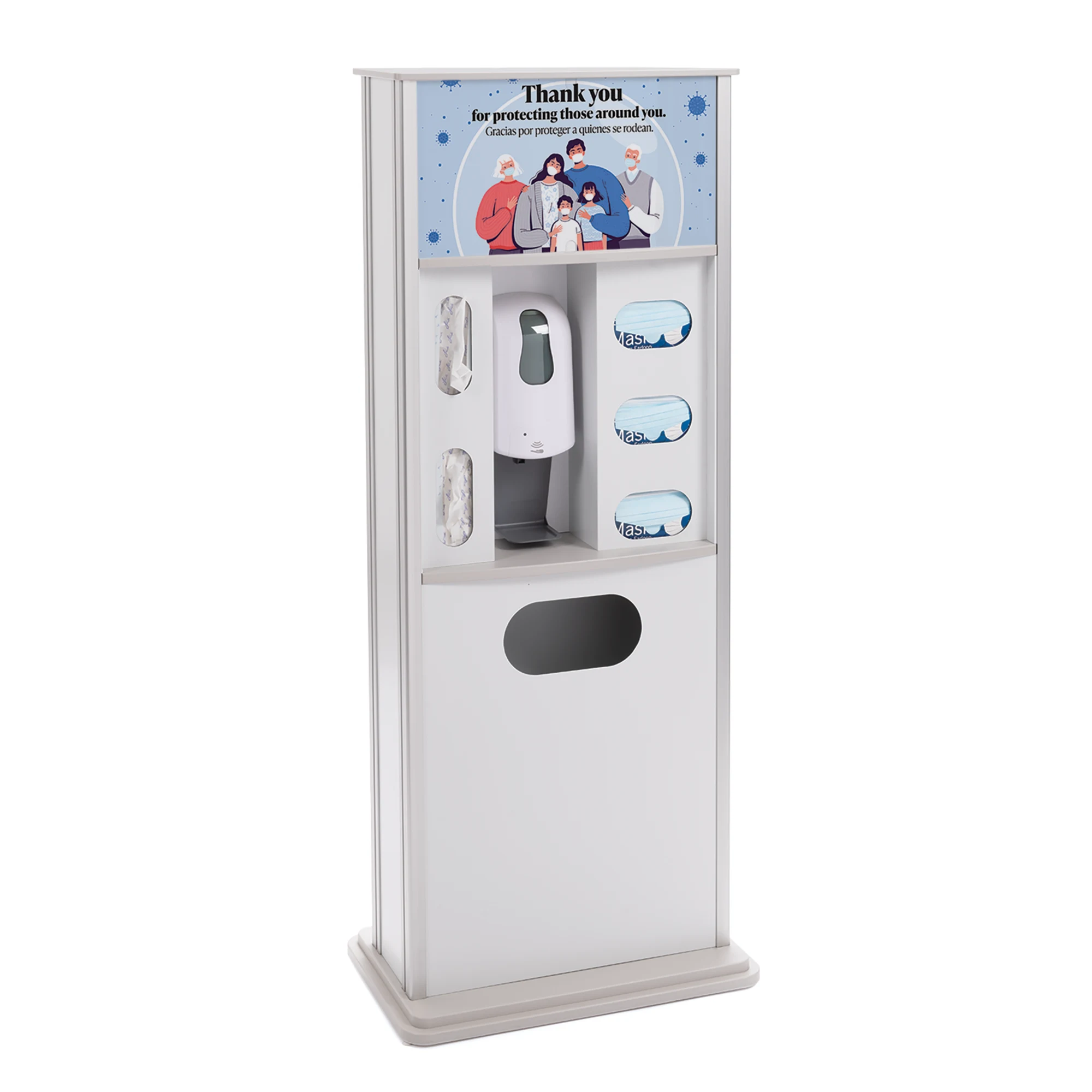 Bowman Dispensers/Marketlab-107127 Health and Hygiene Kiosk • 26"W x 16"D x 63.25"H