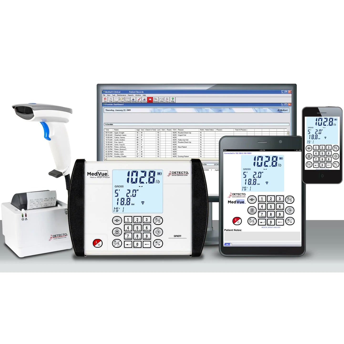 Detecto MedVue Medical Weight Analyzer