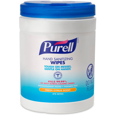 Gojo-9113-06 Durable Textured Wipes, Non-Linting, 270 ct Pop-Up Canister, 6" x 6¾" (6 can/cs, 60 cs/plt)