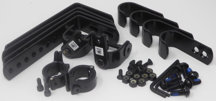 Therafin-32240-Back Hardware, 1" w/ 8 Hole Ls & 2 Hole Js w/ Swingtabs & Universal Rear Brkt